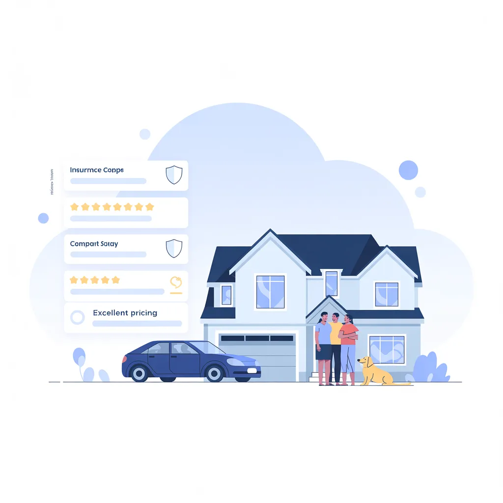 Insurance comparison illustration